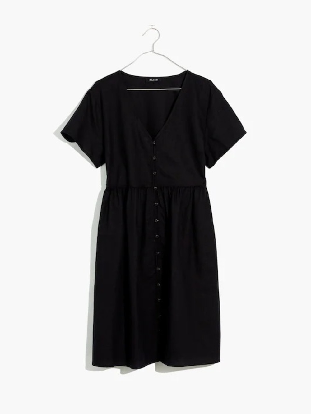 Madewell Linen-Blend Alexandra Button-Front Mini Dress - Picture 8 of 8